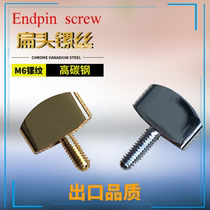 Fixed screw for tail column of violin tail pillar fittings High quality flat filament filament standard M6