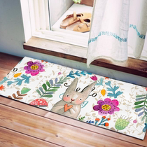 Linen flannel door mat Bathroom Kitchen Living room mat Home bedroom blanket Childrens carpet