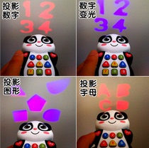 Early education childrens mobile phone toy simulation puzzle projection light bedtime story music 0-1-3 year old baby phone