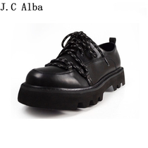 JC Alba treasures copy ~ European and American currents low help with thick bottom leather shoes new 3M reflective casual head leather shoes man