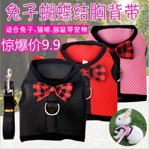Rabbit leash rabbit leash Rabbit Dragon cat hamster little pet walking rabbit rope chest strap rabbit supplies