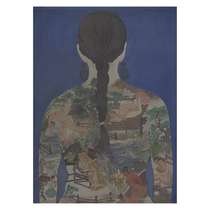 Xian Meiyuan Shao also originally worked as Spurs Qing Workers Pen Recolor Mineral Color Living Room Book Room Decorative Painting Hung Painting