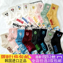 Imported South Korea East Gate cute cartoon stockings Spring summer autumn and winter long cotton tide ins bear Donald Duck Mickey