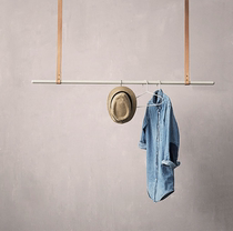 Hanging clothes Bar coat rack hanging porch wall hanging clothes Japanese Nordic ceiling hanging pole clothing store