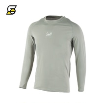 SLAMBLE's new tight-sleeved T-shirt male training fitness suit basketball running speed dry base shirt