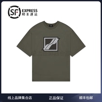 we11done welldone21ss new product vertical stripe three-dimensional square logo design short-sleeved T-shirt