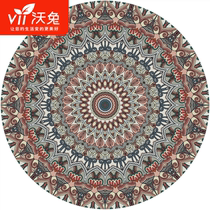  American light luxury retro round carpet Nordic bedside carpet Living room Bedroom study household hanging basket Yoga mat