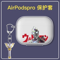 Moron applicable airpodspro protective shell pro3 generation of apple headsets Ottmandika Custom Cartoon Cute Sai Wen Transparent Silicone Couple Wireless Bluetooth Charging Box