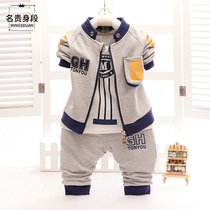 2021 new boys0-1-2-3-year-old spring loaded boys childrens clothing children three suits baby spring and autumn clothes 4