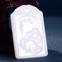 One day at a loss of a missing white jade Millard Buddhas brand white moisturizing old material pendants