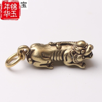 Chinese style copper jewelry pure copper brass key chain accessories pendant small gift auspicious small jewelry solid