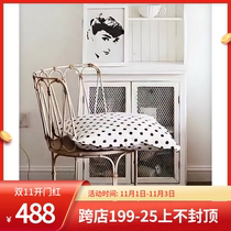 French countryside Nordic wrought iron vintage old outdoor garden balcony dining table and chair cafe homestay Photography