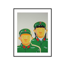 Contemporary Art Shen Jingdong Military Family Silk Screen Edition Painting Limited 68 Edition Collection Decorative Hanging Painting with frame