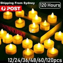 12Pcs Battery Operated LED Tea Lights Candles Flameless Flic