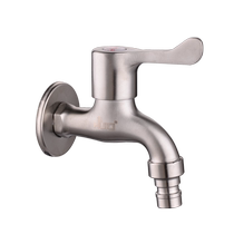 Huiporcelain quick open 304 stainless steel faucet 4 points single cooling washing machine mop pool faucet accessories