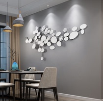 Wrought iron lotus leaf wall hanging lotus wall decoration three-dimensional hanging Hotel background soft home restaurant wall decoration