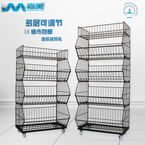 Supermarket shelf Snack slant basket Convenience store pharmacy Toy folding cage Supermarket shelf Promotion rack Goods display rack