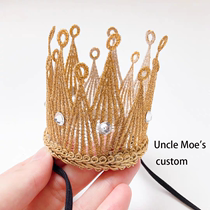 Meng uncle party ~ ins one year old boy girl child birthday hat baby banquet adult party gold silver crown