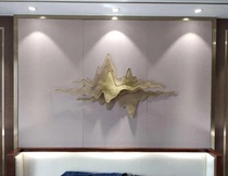 New Chinese fake mountain shaded solid wall decoration pendant sample style board room hotel soft-fit metal wall ornament wall decoration