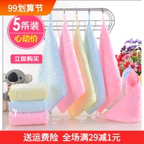 Childrens gauze four seasons spring and summer hair back kindergarten towel with adhesive hook childrens square towel