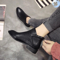  Martin boots female ins new Korean version of the British fashion boots womens pointed zipper wild net red motorcycle girls school