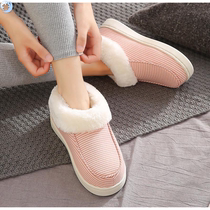 2019 new bag and cotton slippers women's winter home with indoor non-slip thick bottom fashion couples slippers