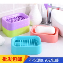 Double - layer asphalt soap box Plastic soap box Handmade soap box Bathroom soap box Toilet with soap disk