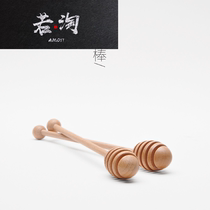 Creative simple wooden long handle Honey coffee stirring rod mixing spoon wax-free no paint