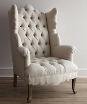 Neoclassical post-modern fabric sofa American country single high back sofa chair personality creative European tiger chair