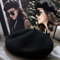 Paris autumn and winter new fashion wool beret retro simple painter hat Pumpkin hat warm hat female tide