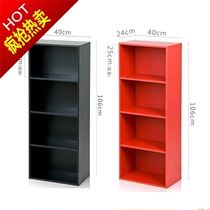 Free combined bookcase Easy wood containing cabinet shelves Modern lockers black cabinets Multi-floor landing side cabinets