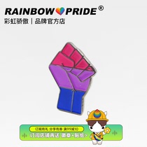 RainbowPride Bi-Sexual Fist Badger Lovers Accessories Brooch Personality Original Design Do Nt Needle Day Ensemble Decoration