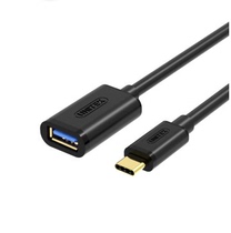 you yue zhe Y-C476BK USB3 1type-c go USB3 0 female OTG data patch cord 20CM