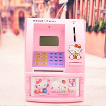 Korean creative childrens anti-fall savings pot adult piggy bank can only enter the piggy bank password box boys and girls