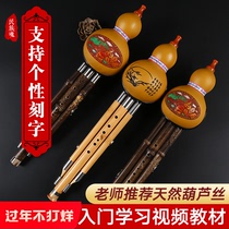 Natural gourd silk Musical instrument Beginner Primary school student adult c down b Professional performance type Zizhu Nanzhu Hu Lu Silk