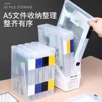 Japanese transparent portable A5 folder desktop storage box office supplies data bill sorting file box