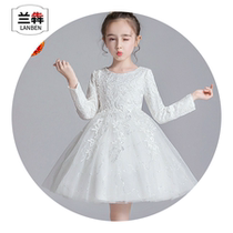 Lanben childrens dress Princess dress 2020 new girls childrens wedding flower children violin performance clothing evening dress