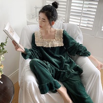 Japan Soft Honeys Pyjamas Woman Autumn Winter Long Sleeve Long Pants Two Suits Princess Wind Home Dress