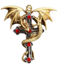 Imported Gothic card Crux Dragana Wicca pendant strengthens faith power anything is possible