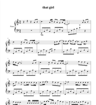 That girl Olly Murs Douyin hits piano sheet music sheet music sheet music HD