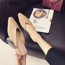 European and American leather flat bottom Baotou Half slipper 2022 new outwear net red pointed sloth with coarse and grandma shoes