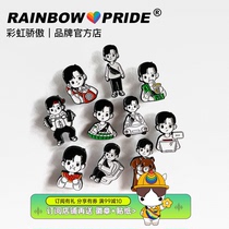 RainbowPride 2021 Praider badge enamel Cartoon Day Department Dont pin Rainbow Pride Original IP