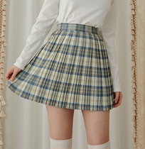 Rappii Korean official web 20 * spring and summer Heart Club cute sweetheart plaid plexeple skirt short dress