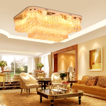 European creative personality rectangular led living room lamp crystal lamp ceiling lamp modern simple bedroom restaurant lamp