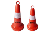 Plastic road cone Reflective cone 70cm lifting ring ice cream cone bucket Traffic facilities warning column Isolation road pile roadblock Road sign
