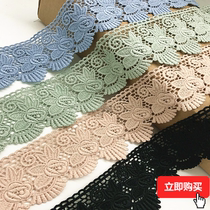 A variety of black thickened and widened exquisite embroidery elastic hollow lace skirt hem chest-wrapped accessories 