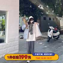 Seven4lee double-sided love letter cashmere two-sided coat women winter New plus velvet padded loose cotton clothes