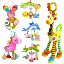 Baby toys 0-3-6 12 months giraffe bed hanging bedside rattle newborn baby 01-year-old cart pendant