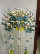 High-end diamond five-phoenix crown Handmade five-phoenix temple god hat Bodhisattva crown Empress crown High-end five-phoenix temple god hat Bodhisattva crown Empress crown