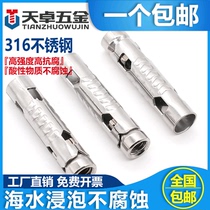 304 304 stainless steel 316 three-piece fish scale expansion pipe wire rod ceiling internal expansion screw bolt M6M8M10M12